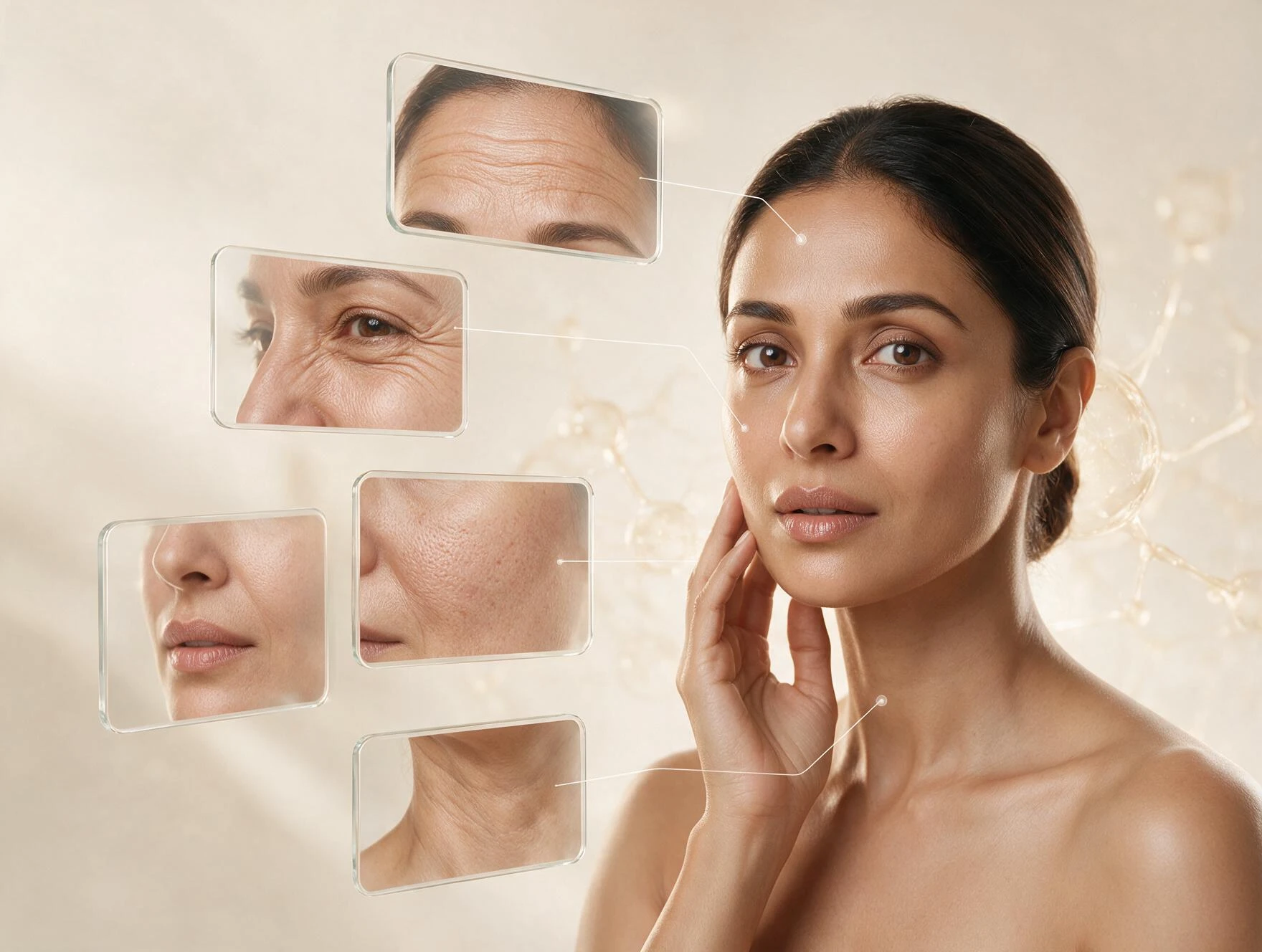 Indian woman receiving Morpheus8 RF microneedling treatment for skin tightening and facial rejuvenation at Dr. Preethi Skin Clinics.